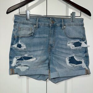 Aeropostale High Rise Midi Summer Jean Shorts Size 8